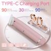 Bikini Trimmer for Women - 2 in 1 Dual Head Electric Razor, Painless Pubic & Body Hair Remover for Face, Legs, Underarms, IPX6 Waterproof, Cordless Rechargeable for Travel, Gift for Her (Pink) view 4