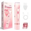 CAFSOB Bikini Trimmer for Women, 2 in 1 Electric Razors for Women, Dermave Bikini Shaver 2.0, IPX7 Waterproof & Easy Cleaning, Ceramic Blade, 120 Min Cordless Runtime, Ultra Low Silent (Pink). view 1