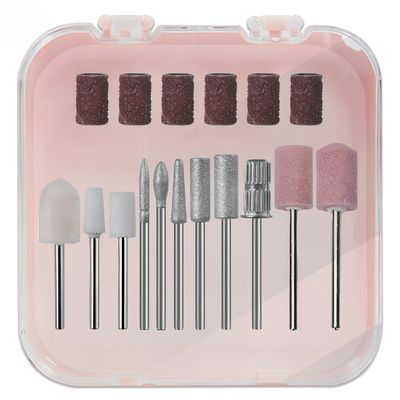 17 Pcs Nail Drill Bits Set,3/32'' Professional Nail Bits for Manicure Pedicure