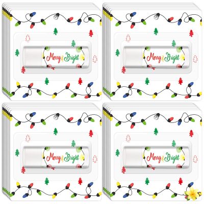 30 Pack Christmas Lip Balm Gift Bulk, Moisturizing Nourishing Lip Balm Appreciation Gift, Merry Xmas Holiday Birthday Party Favor Stocking Stuffers for Women Men Coworker Employee Teacher (Light Bulb)