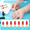 4PCS Glass Nail File Set, Women Crystal Fingernail Buffers Long Double Sided Glass Nail Buffer Professional Care Tools Kit for Pedicure Fingernails Toenail Manicure Buffer Cuticle Trimmer view 3