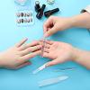 4PCS Glass Nail File Set, Women Crystal Fingernail Buffers Long Double Sided Glass Nail Buffer Professional Care Tools Kit for Pedicure Fingernails Toenail Manicure Buffer Cuticle Trimmer view 4
