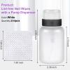 200pcs Nail Cotton Pads, 1 Pull-Off Pump-Style Bottle Suitable for Nail Care Wipes, Nail Cleaning Pads, Mascara Extension Glue Cleaning Wipes, and Nail Care Product Sets (White) view 2