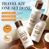 FEESHOW Coconut Extract Toiletries Combo Shampoo Deep Conditioning Hair Mask and Body Cleanser for Shine and Hydration Unisex Brown One Size view 2