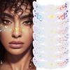8 Pcs Holographic Multicolor Glitter Freckles Face Tattoo, Glow Up Cosmetic Glitter for Face, Sparkle Makeup Patches, Waterproof Face Speckles for Christmas (8PcsG Holographic Multicolor) view 1