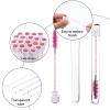 20 Sets Disposable Empty Mascara Tube and Lash Spoolies Sets, Mascaras Brushes Tubes Set Mascara Wands Disposable Eyelash Brushes Lash Spoolies for Eyelash Extension (Pink Gold Sequins Style) view 4