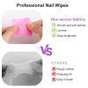 400pcs Nail Cotton Pads, 1 Pull-Off Pump-Style Bottle Suitable for Nail Care Wipes, Nail Cleaning Pads, Mascara Extension Glue Cleaning Wipes, and Nail Care Product Sets (Pink + White) view 3