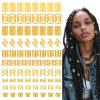 100pcs Gold Hair Cuffs Charms Rings for Braids, Gold Hair Jewelry Accessories Adjustable Loc Jewelry Dreadlocks Braid Clips Decorations for Black Women Men Festival Pirate view 1