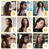 100pcs Gold Hair Cuffs Charms Rings for Braids, Gold Hair Jewelry Accessories Adjustable Loc Jewelry Dreadlocks Braid Clips Decorations for Black Women Men Festival Pirate view 2