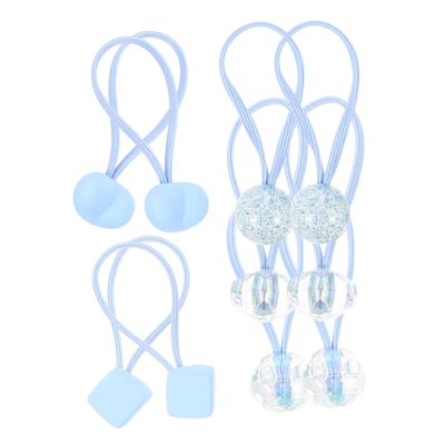 FRCOLOR 10pcs Elegant Girl Hair Ties Soft Elastic Hair Scrunchies for Daily Wear and Parties Blue Color
