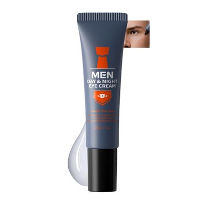 DLZZRS Men Day & Night Eye Cream, Men's Under Eye Cream For Puffy Eyes & Dark Circles Treatment, Firming, Soften Fine Lines, Day & Night Care Long-Lasting Moisturizing Eye Cream for Men, 0.71 Fl. Oz.