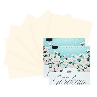 BOROLA 200 Sheets Oil Blotting Paper PLUS 9x9cm for Face, Extra-Large Soft Absorbing Pads for Face Shine Control, Portable Oil Absorbing Tissues for All Skin Types(Gardenia Scents)