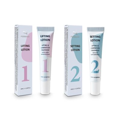 PERMANIA Lifting and Setting Lotion, 10 ml Tube Design Salon Grade for Korean Lash Lift and Brow Lamination Beauty Treatments (only lifting and setting lotion)