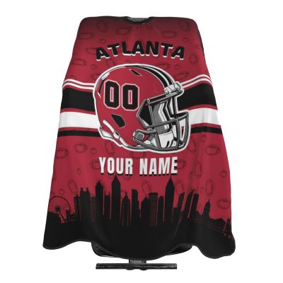 Custom Atlanta Barber Cape for Men Women, Personalized Hair Cutting Cape with Name And Number, Customized Haircut Kit Hairdressing Apron for Barbershop