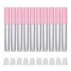 10 Pcs 2.5ml Refillable Lip Gloss Bottle DIY Empty Lip Balm Tube Container Makeup Tool Accessory Transparent Black Pink Lid Leak Proof Stopper (pink) view 1