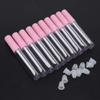 10 Pcs 2.5ml Refillable Lip Gloss Bottle DIY Empty Lip Balm Tube Container Makeup Tool Accessory Transparent Black Pink Lid Leak Proof Stopper (pink) view 2