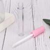 10 Pcs 2.5ml Refillable Lip Gloss Bottle DIY Empty Lip Balm Tube Container Makeup Tool Accessory Transparent Black Pink Lid Leak Proof Stopper (pink) view 3