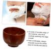 Beatifufu Wooden Shaving Soap Cup for Men Easy to Handle Round Shave Mug for Dense Lather Stylish Beard Grooming Accessory Gift Ready High Fashion Face Shave Bowl view 3