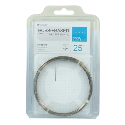 Nail Correction Round Wire  Adjustable Ingrown Toenail Brace for Gentle & Effective Nail Growth Correction - Prevents Further Ingrowth, Restores Natural Nail Shape, 25m Rolll, 0.5mm Thickness