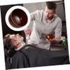 Beaupretty Wooden Shaving Soap Bowl Mug Thick Polished Wood Shave Soap Container with Solid Handle for Men Traditional Dense Lather Foam Whipping view 4