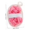 PACKOVE 2pcs Dual Sided Loofah Shower Scrubber with Handle Strap for Men and Women Gentle Exfoliating Bath Puff Pad with Soft Fibers for Skin Cleansing and in Beige and Pink view 2
