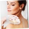 PACKOVE 2pcs Dual Sided Loofah Shower Scrubber with Handle Strap for Men and Women Gentle Exfoliating Bath Puff Pad with Soft Fibers for Skin Cleansing and in Beige and Pink view 4