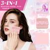 BOROLA 3-in-1 Ocean Fresh Oil Blotting Paper Set for Face 100 Sheets Absorbing Sheets with Portable Mirror & Adhesive Makeup Puff, Blotting Papers for Oily Skin, Design for Women(Light Cherry Pink) view 2