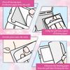 BOROLA 3-in-1 Ocean Fresh Oil Blotting Paper Set for Face 100 Sheets Absorbing Sheets with Portable Mirror & Adhesive Makeup Puff, Blotting Papers for Oily Skin, Design for Women(Light Cherry Pink) view 4