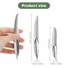 2 PCS Toenail File for Thick Toenails, Stainless Steel Curved Finger Nail File, Double Sided Metal Nail Files for Women Men Heavy Duty Seniors Durable and Efficient Care Tool (1 Large 1 Small) view 2