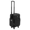 BFDIEEM Makeup Rolling Train Case Large Storage Cosmetic Trolley, Professional Cosmetic Organizer Box with Detachable Wheels 14.17 * 10.24 * 18.9in, Salon Barber Case Traveling Cart Trunk, Black view 1