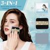 BOROLA 3-in-1 Ocean Fresh Oil Blotting Paper Set for Face 100 Sheets Absorbing Sheets with Portable Mirror & Adhesive Makeup Puff, Blotting Papers for Oily Skin, Design for Women(Foggy Reef Gray) view 2