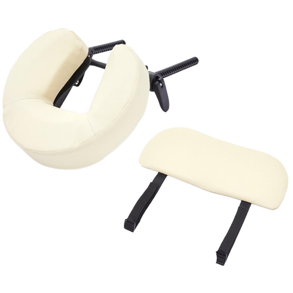 Kokiya Massage Table Face Cradle and Pillow, Beauty SPA Headrest for Home Salon Equipment, Neck Head Cushion Comfortable, Beige