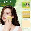 BOROLA 3-in-1 Ocean Fresh Oil Blotting Paper Set for Face 100 Sheets Absorbing Sheets with Portable Mirror & Adhesive Makeup Puff, Blotting Papers for Oily Skin, Design for Women(Shallow Yellow) view 2