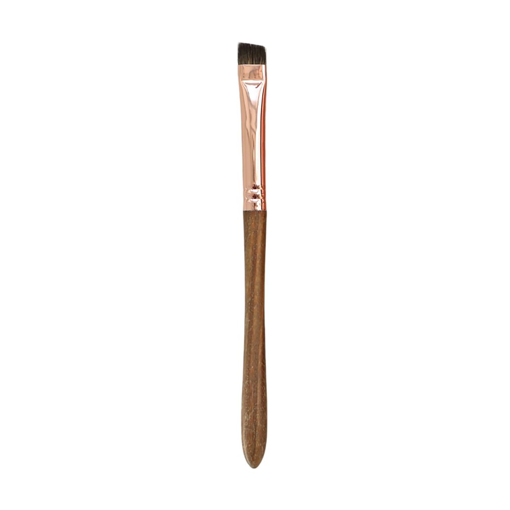 JH06 Hand Crafted Makeup Brushes Resilient Ocelot Hair Wide Angled Eyebrow Brush Green Sandalwood Handle Professional Make Up Brushes