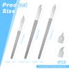 4Pcs Diamond Deb Nail File, 8 Inch Stainless Steel Diamond Nail File, Professional Manicure Tools for Salon Home Use (Inclouding 6 Inch Tool, 2 Straight Tip and 2 Curved Tip Nail Files) view 2