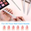 4Pcs Diamond Deb Nail File, 8 Inch Stainless Steel Diamond Nail File, Professional Manicure Tools for Salon Home Use (Inclouding 6 Inch Tool, 2 Straight Tip and 2 Curved Tip Nail Files) view 3