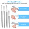 4Pcs Diamond Deb Nail File, 8 Inch Stainless Steel Diamond Nail File, Professional Manicure Tools for Salon Home Use (Inclouding 6 Inch Tool, 2 Straight Tip and 2 Curved Tip Nail Files) view 4