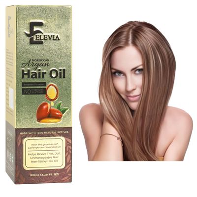 Elevia Moroccan Argan Hair Oil  Revive Thin & Dull Hair