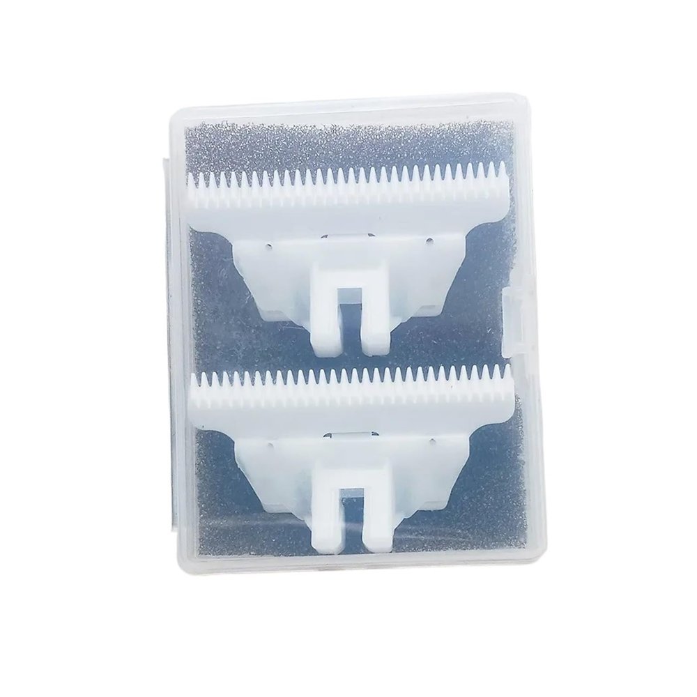 GOFJAJHQ Household Hair Clipper Pet Clipper Ceramic Blade Tool Bit Universal 30 Teeth Replacement Parts Cutter Head Hair Clipper Accessories(White-2PCS)