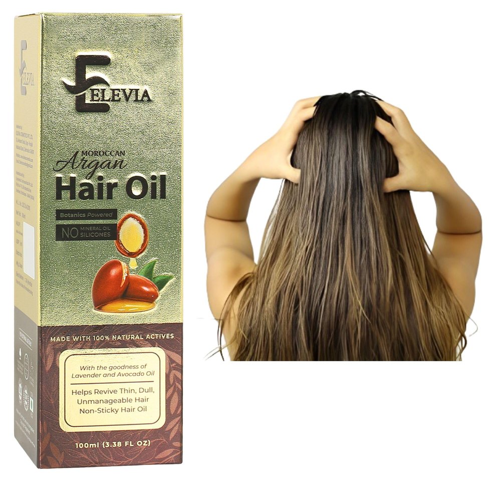 Elevia Hair Oil Onion, Castor & Argan for Stronger, Thicker Growth