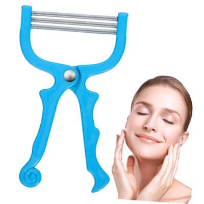 VALICLUD Portable Manual Facial Hair Remover Threading Epilator Spring Roller Trimmer for Women Lightweight Handheld Tool for Forehead Cheeks Upper Lip Chin Smooth Device
