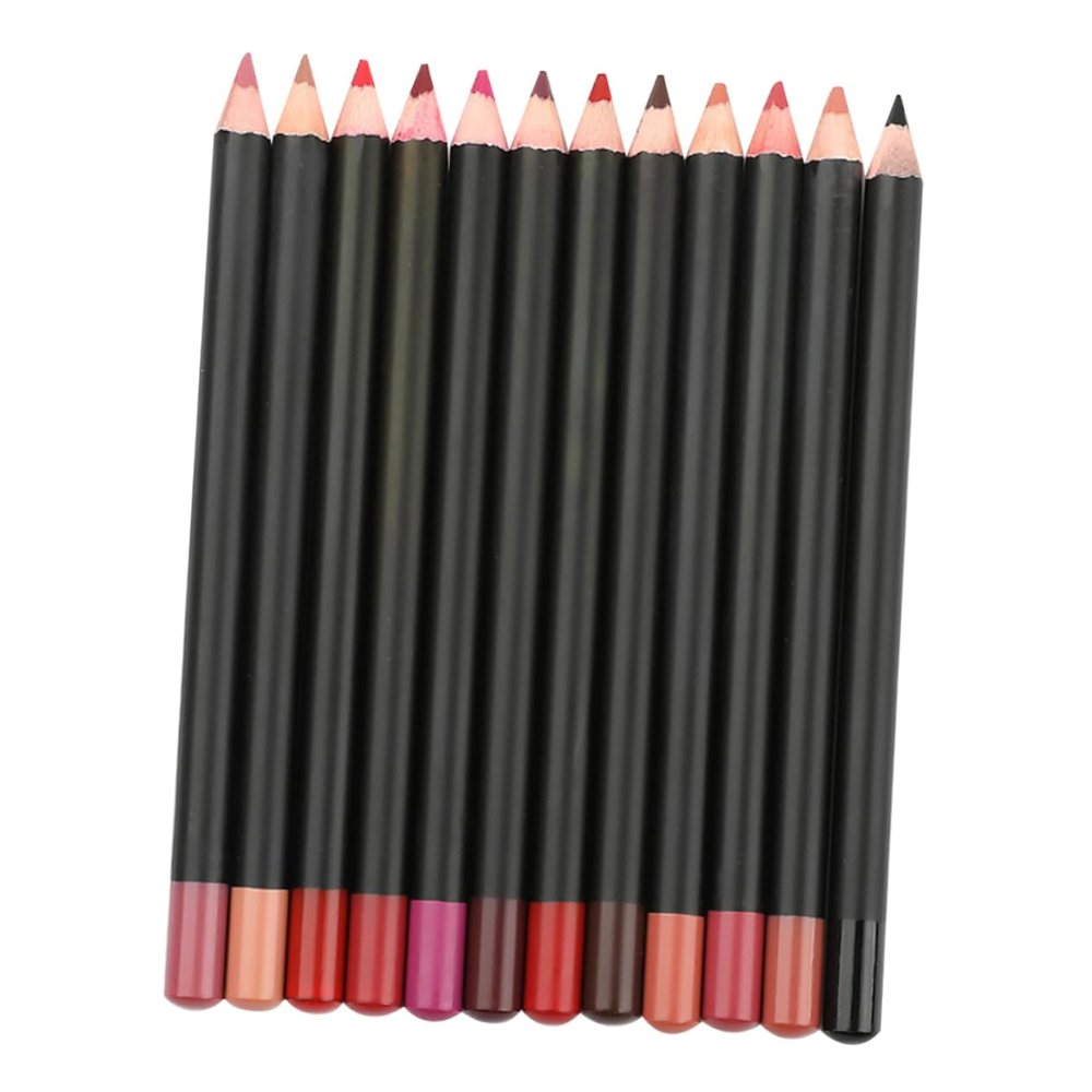 CLISPEED 12pcs Matte Lip Liner Pencils Multipurpose Lip and Eye Makeup Contour Pen for Natural Definition and Smooth Application