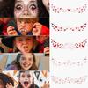 10PCS Halloween Glitter Freckles Face Tattoo, Sparkle Freckles for Women and Kids, Cute Star Waterproof Gold Temporary Face Tattoos Glitter Glow Up Patches (10PCS Red) view 3