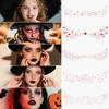 10PCS Halloween Glitter Freckles Face Tattoo, Sparkle Freckles for Women and Kids, Cute Star Waterproof Gold Temporary Face Tattoos Glitter Glow Up Patches (10PCS Red) view 4