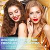 8PCS Glitter Freckles, Glitter Freckles Face Tattoo, Sparkle Freckles for Women and Kids, Cute Star Waterproof Gold Temporary Face Tattoos Glitter Glow Up Patches (8PCSG Holographic Multicolor) view 2