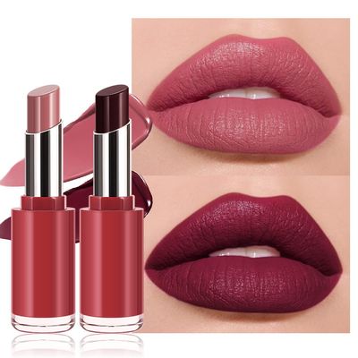 HHLTOH 2Pcs Honey Lipstick Tinted Lip Balm Set - Matte Tint Cream Lipsticks for All Skin Tones,Hydrating Lip Stain,Can be Buildable Nourishing Moisturizing Suitable for Women to Every Day Makeup 02&08