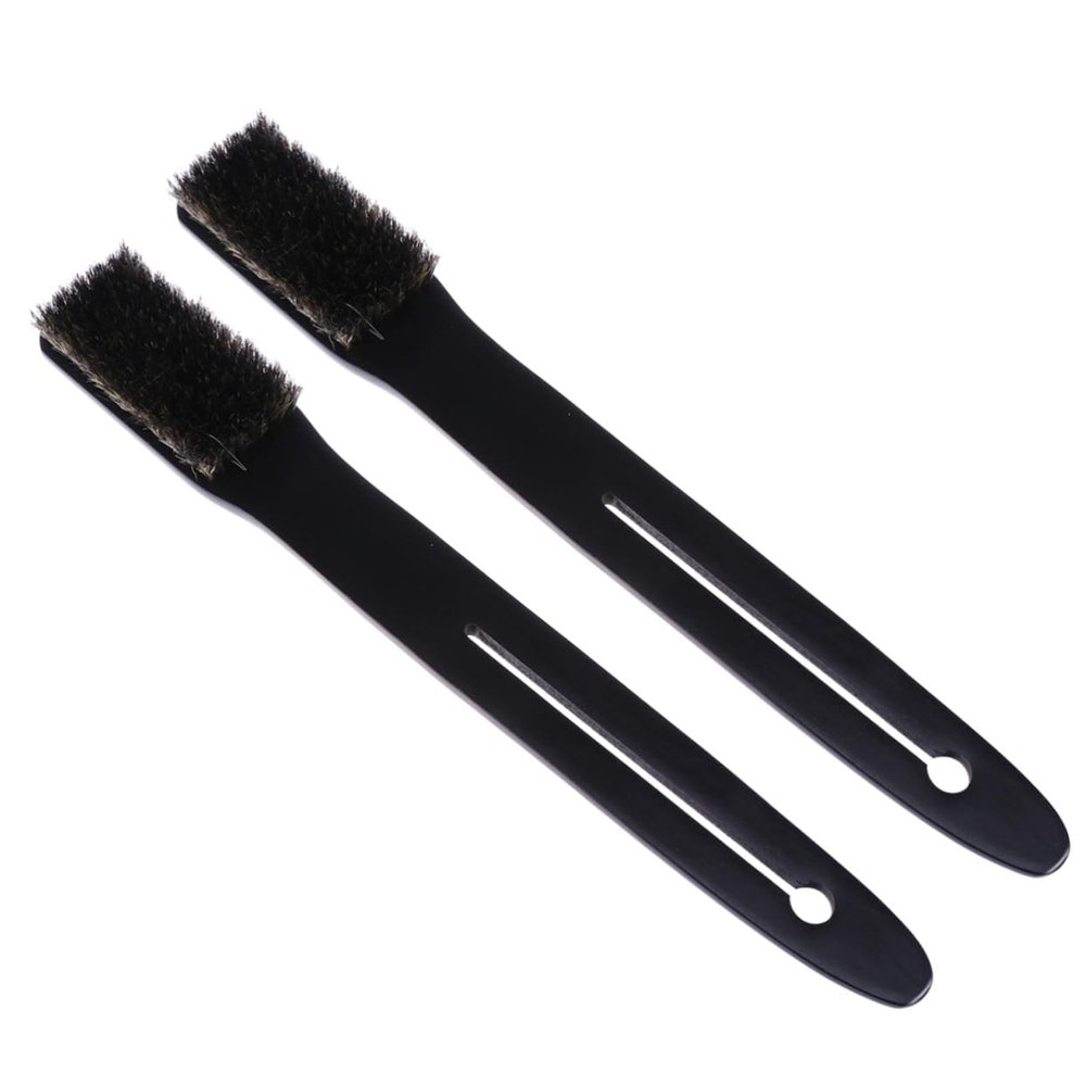 BAZEITFLOW 2pcs Natural Bristles Shower Brush Long Handle Exfoliating Back Scrubber for Men and Women Body Care Bath Brush with Wood Handle for Deep Clean and Circulation