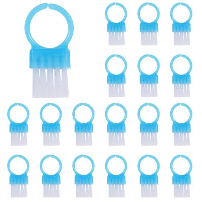 Didiseaon 100pcs Plastic Nail Cleaning Brush Set Heavy Duty Fingernail Scrubbing Brushes Portable Nail Brush for Women and Men Home Manicure Tools Blue