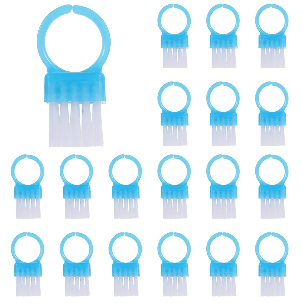 Didiseaon 100pcs Plastic Nail Cleaning Brush Set Heavy Duty Fingernail Scrubbing Brushes Portable Nail Brush for Women and Men Home Manicure Tools Blue