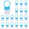 Didiseaon 100pcs Plastic Nail Cleaning Brush Set Heavy Duty Fingernail Scrubbing Brushes Portable Nail Brush for Women and Men Home Manicure Tools Blue view 1